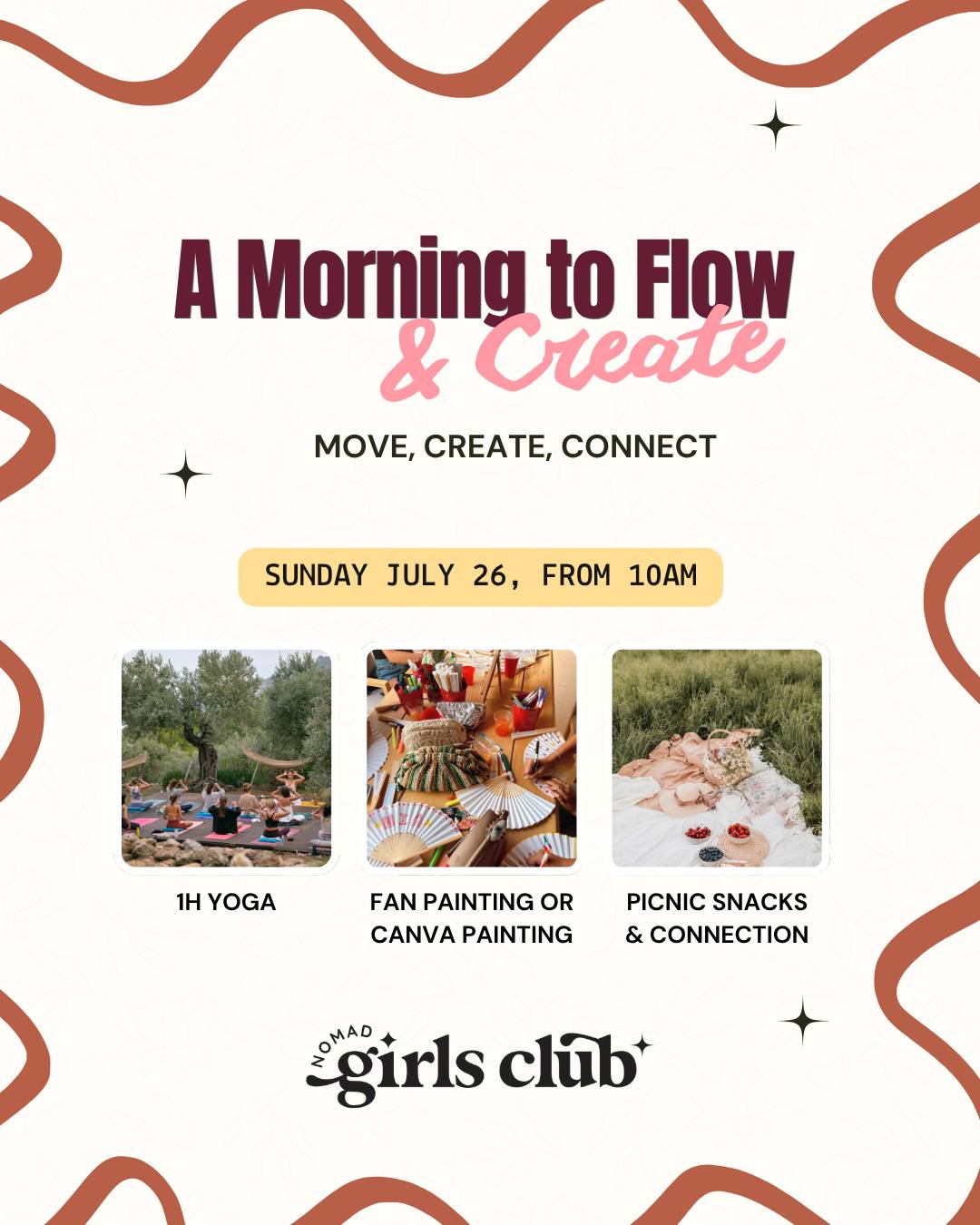 Flow & Create Morning (YOGA, FAN/ACRYLIC PAINTING & CONNECTION GAMES)