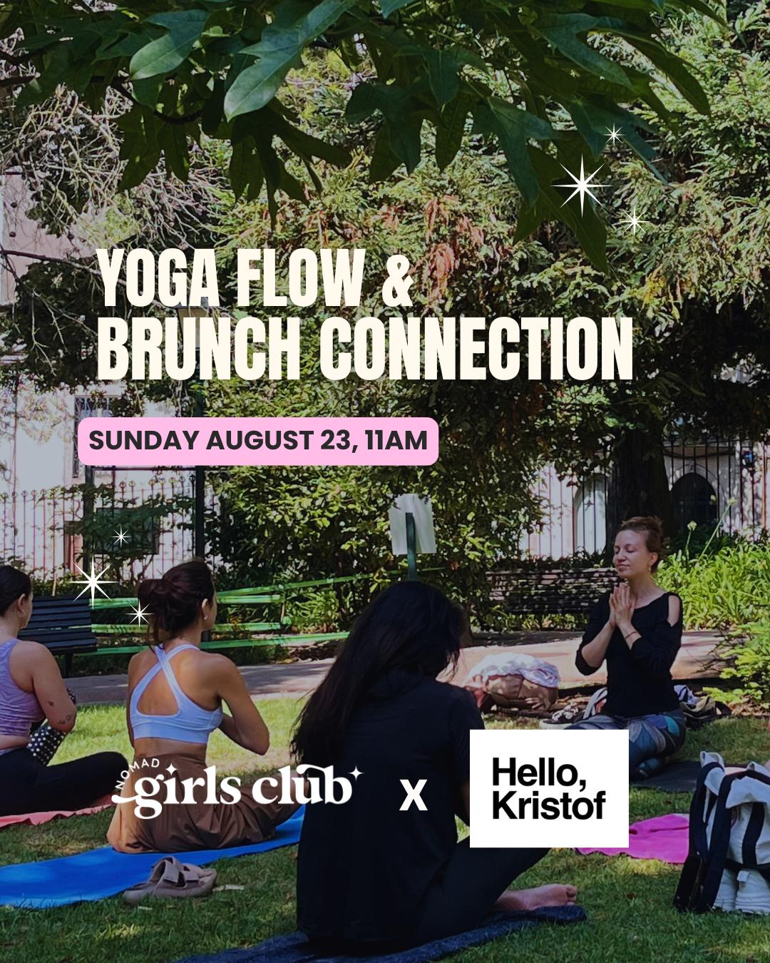 1h Yoga at the Park & Girls Brunch at Hello Kristof (1 coffee included)