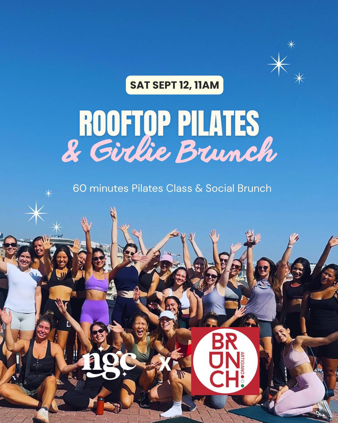 Rooftop Pilates & Brunch (1 coffee included) ☕️